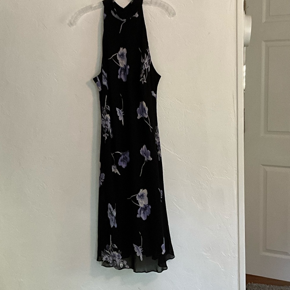 Evan Picone Halter Neck Floral Midi Dress Size 14
